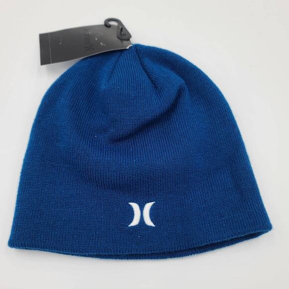 Hurley Blue Icon Staples Beanie Winter Hat NWT - Picture 1 of 2